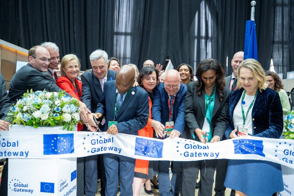 Global Gateway ribbon cutting with the Team Europe delegation