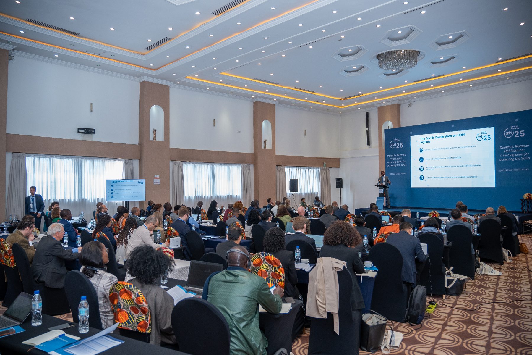 Delegates in plenary at the Addis Tax Initiative General Assembly 2025, managed by Ashengo Events