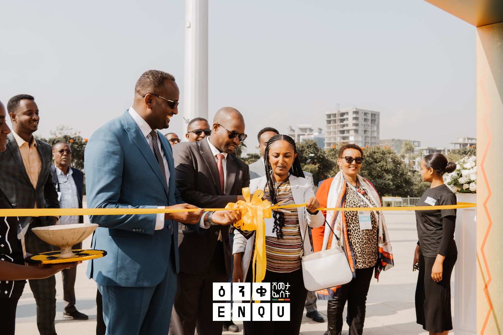 Ribbon cutting at the ENQU Shopping Festival