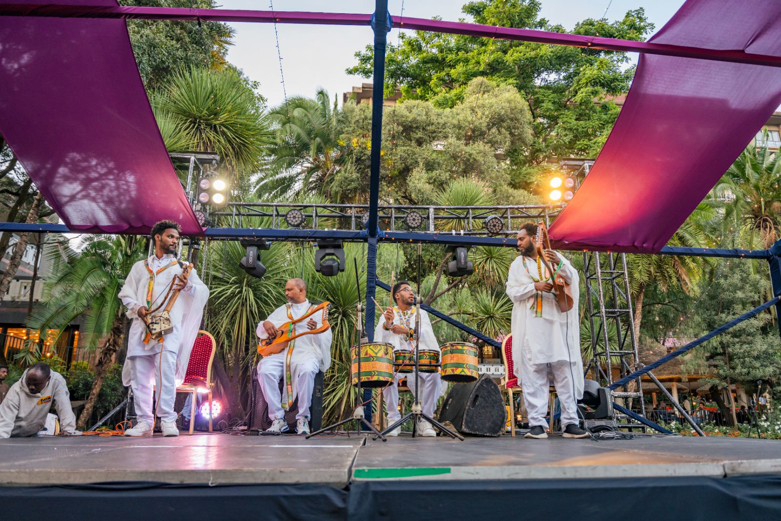 Live ensemble on the garden stage