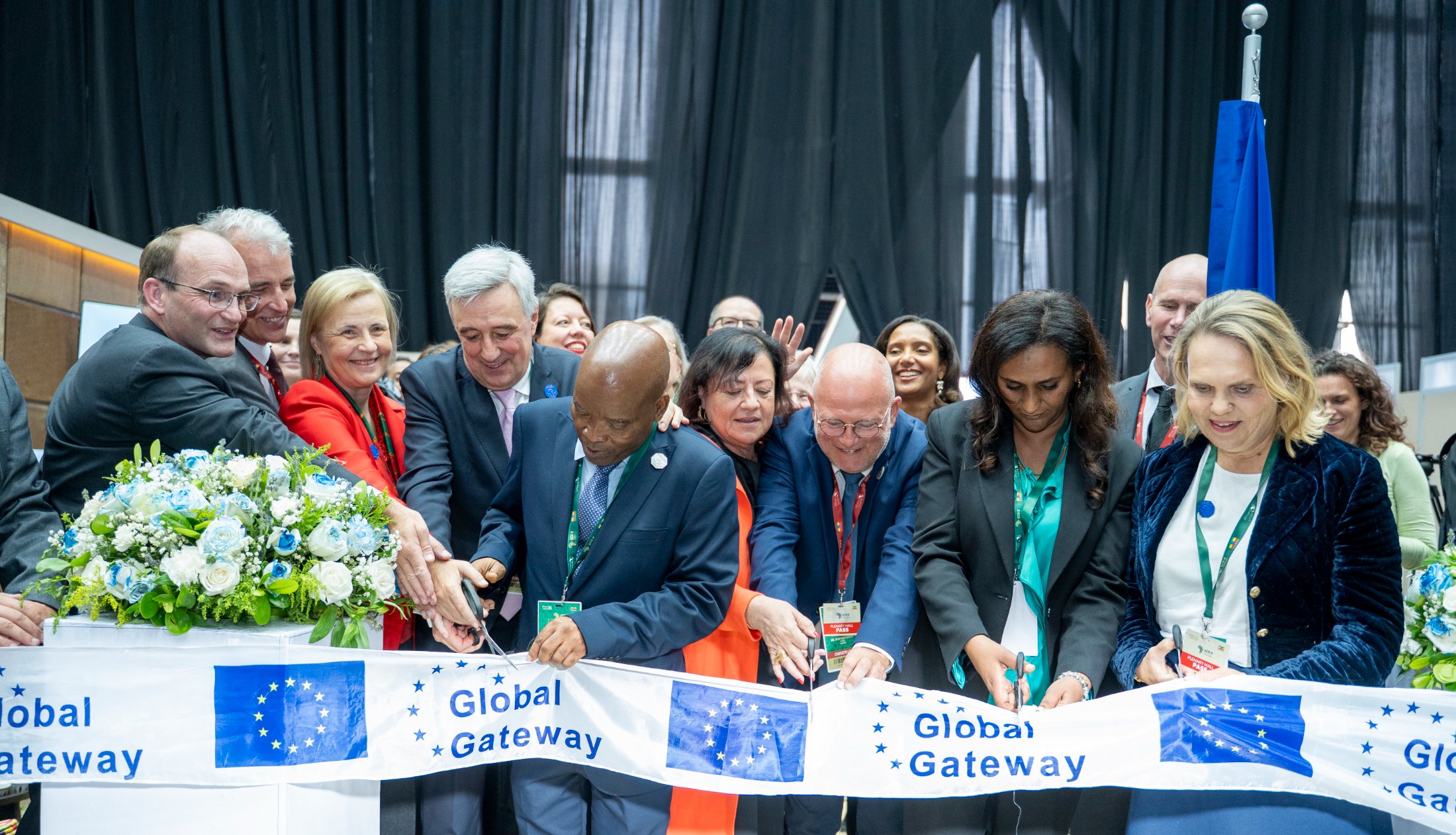 Ribbon-cutting at the Team Europe pavilion, Africa Climate Summit 2.0